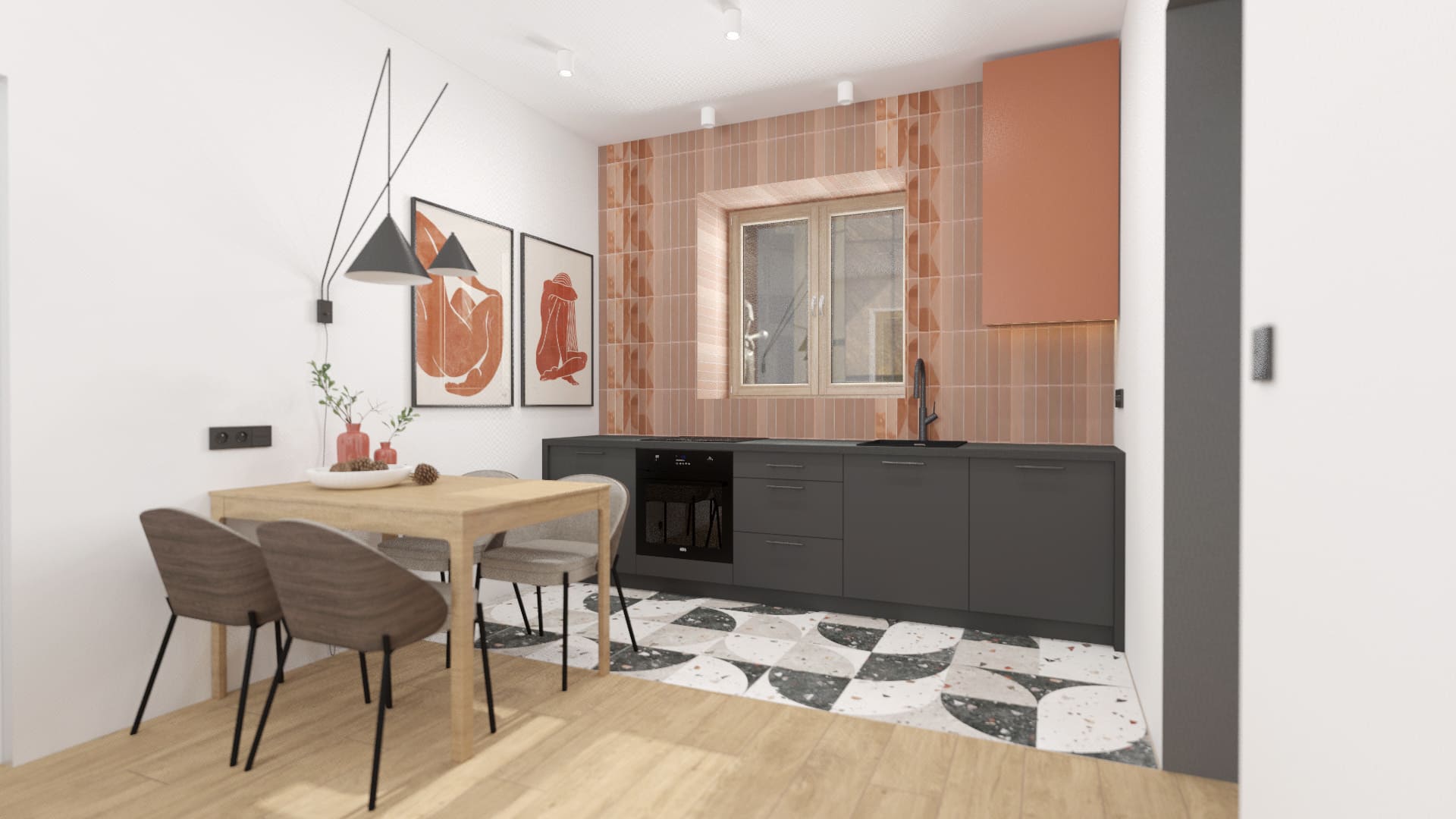Kuchnia w mieszkaniu na wynajem w Krakowie – nowoczesny design